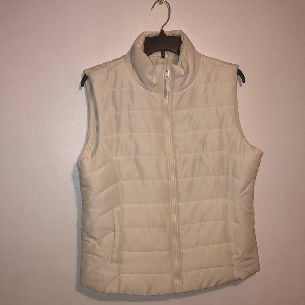 white puffer vest